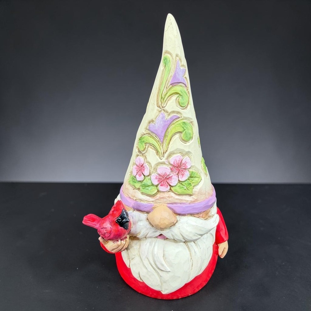 Jim Shore Heartwood Creek Redbird Beauty Gnome Figurine Cardinal Resin 4.5 inch